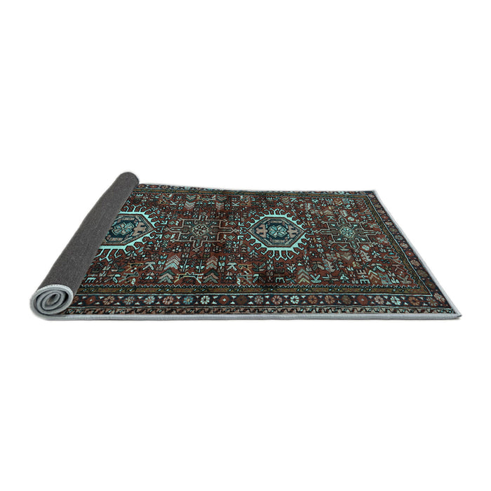 Sideview of Persian Light Blue Traditional Rug, tr2334lblu