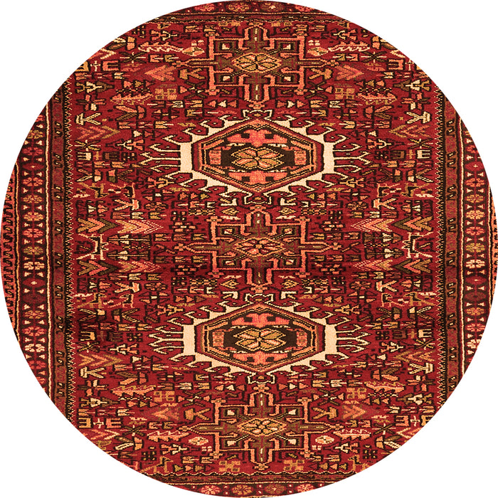 Machine Washable Persian Orange Traditional Area Rugs, wshtr2334org