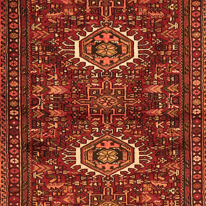 Serging Thickness of Machine Washable Persian Orange Traditional Area Rugs, wshtr2334org