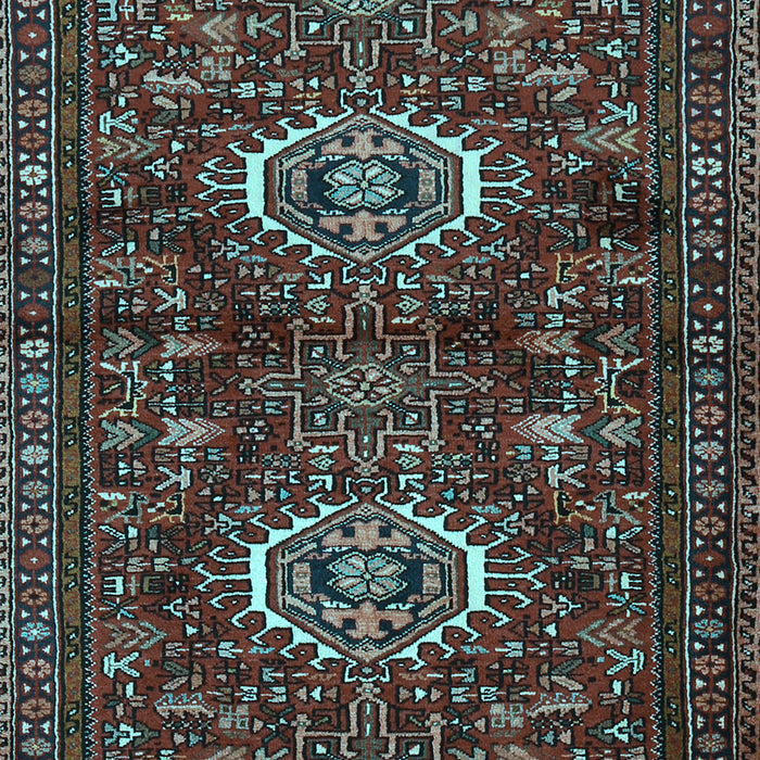 Machine Washable Persian Light Blue Traditional Rug, wshtr2334lblu