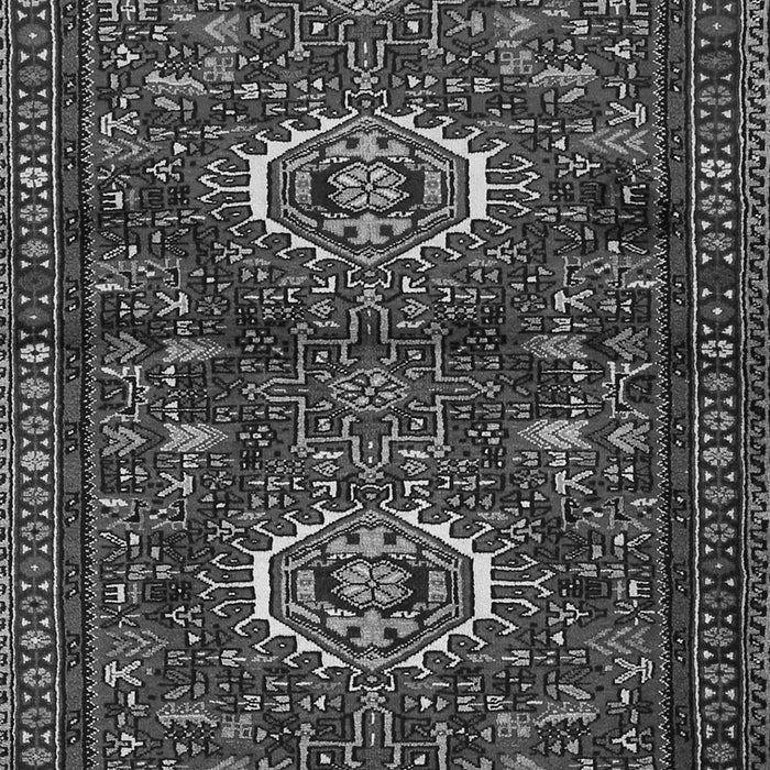 Serging Thickness of Machine Washable Persian Gray Traditional Rug, wshtr2334gry