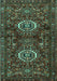 Machine Washable Persian Turquoise Traditional Area Rugs, wshtr2334turq