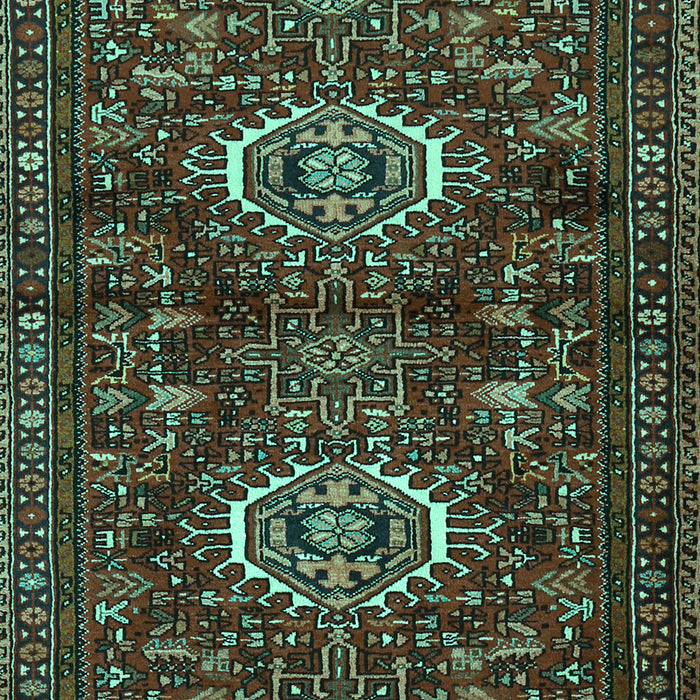 Machine Washable Persian Turquoise Traditional Area Rugs, wshtr2334turq