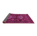 Sideview of Persian Pink Traditional Rug, tr2334pnk