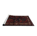 Sideview of Machine Washable Traditional Bakers Brown Rug, wshtr2335