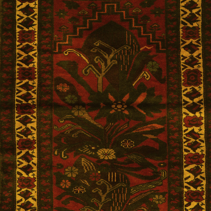 Machine Washable Persian Yellow Traditional Rug, wshtr2335yw