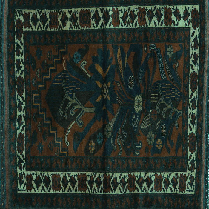 Square Persian Turquoise Traditional Rug, tr2335turq