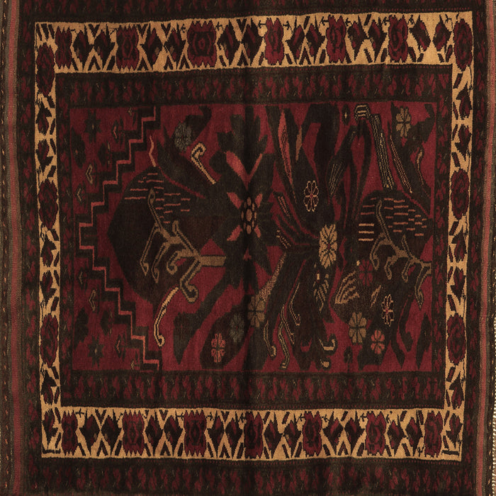 Square Machine Washable Persian Brown Traditional Rug, wshtr2335brn