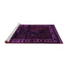 Sideview of Machine Washable Persian Purple Traditional Area Rugs, wshtr2335pur