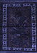 Machine Washable Persian Blue Traditional Rug, wshtr2335blu