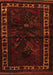 Serging Thickness of Machine Washable Persian Orange Traditional Area Rugs, wshtr2335org