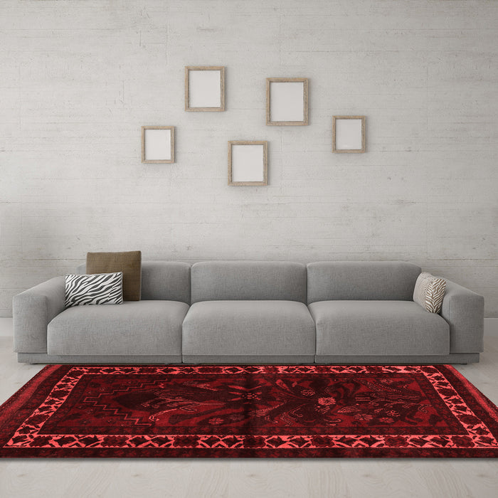 Traditional Red Washable Rugs