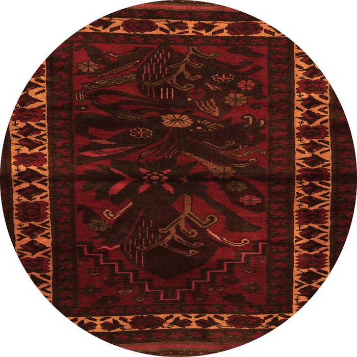 Square Persian Orange Traditional Rug, tr2335org