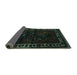 Sideview of Persian Turquoise Traditional Rug, tr2335turq