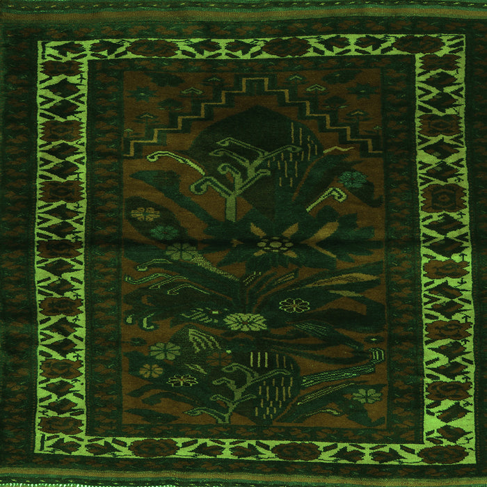 Serging Thickness of Persian Green Traditional Rug, tr2335grn