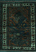 Machine Washable Persian Turquoise Traditional Area Rugs, wshtr2335turq