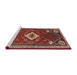 Sideview of Machine Washable Traditional Dark Almond Brown Rug, wshtr2336