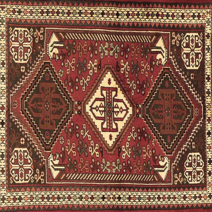 Square Persian Brown Traditional Rug, tr2336brn