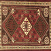 Square Persian Brown Traditional Rug, tr2336brn