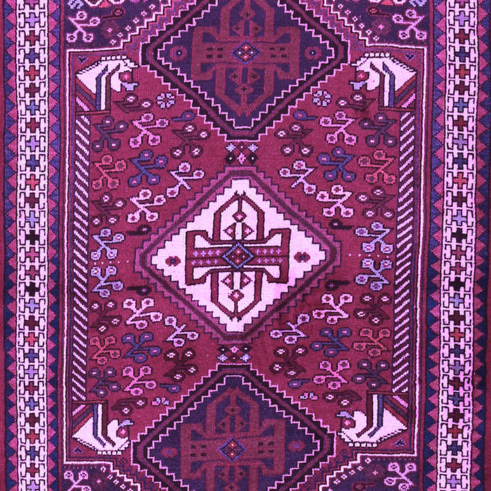 Machine Washable Persian Purple Traditional Area Rugs, wshtr2336pur