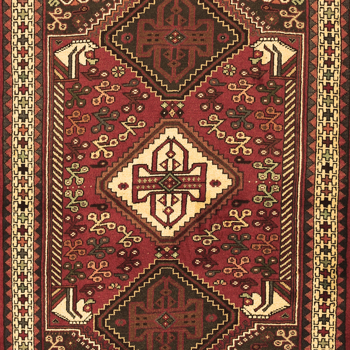 Machine Washable Persian Brown Traditional Rug, wshtr2336brn