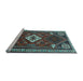 Sideview of Machine Washable Persian Light Blue Traditional Rug, wshtr2336lblu