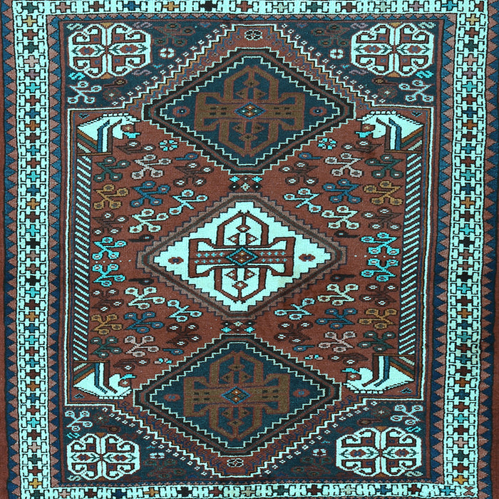 Square Persian Light Blue Traditional Rug, tr2336lblu