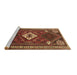 Sideview of Machine Washable Persian Brown Traditional Rug, wshtr2336brn