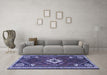 Machine Washable Persian Blue Traditional Rug in a Living Room, wshtr2336blu