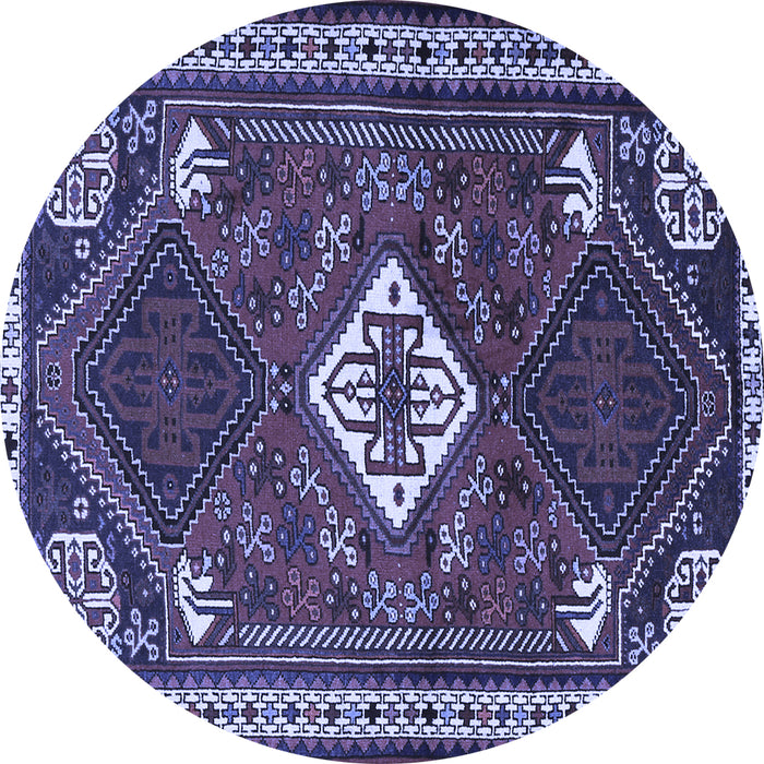 Round Persian Blue Traditional Rug, tr2336blu