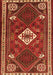 Serging Thickness of Machine Washable Persian Orange Traditional Area Rugs, wshtr2336org