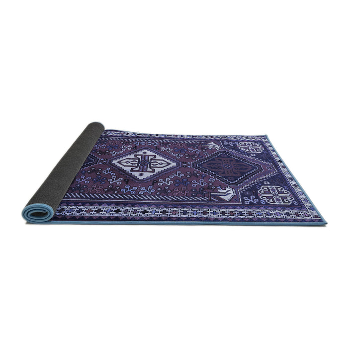 Sideview of Persian Blue Traditional Rug, tr2336blu