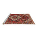 Sideview of Machine Washable Traditional Orange Salmon Pink Rug, wshtr2337