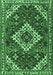 Machine Washable Persian Emerald Green Traditional Area Rugs, wshtr2337emgrn