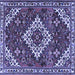 Square Persian Blue Traditional Rug, tr2337blu