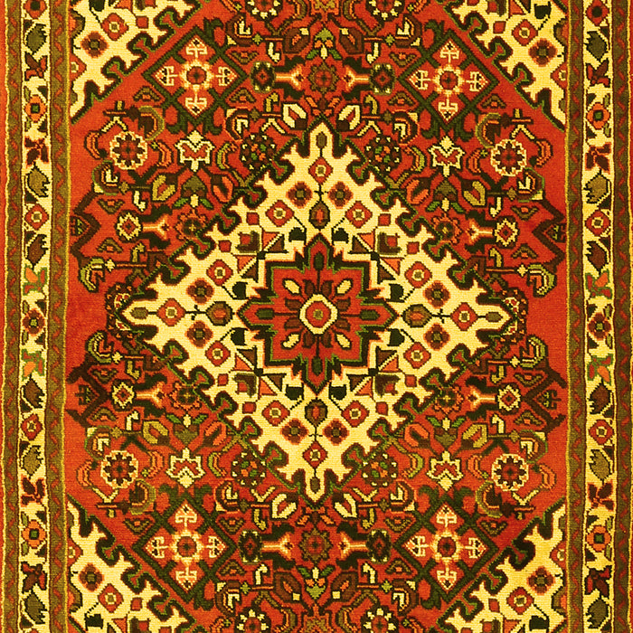 Machine Washable Persian Yellow Traditional Rug, wshtr2337yw