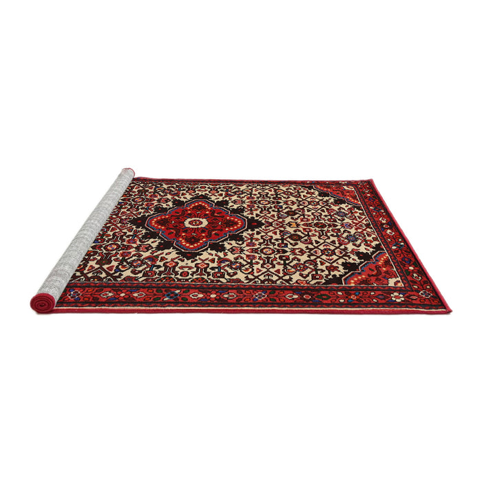 Sideview of Machine Washable Traditional Dark Almond Brown Rug, wshtr2338