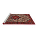 Sideview of Machine Washable Traditional Dark Almond Brown Rug, wshtr2338