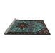 Sideview of Machine Washable Persian Light Blue Traditional Rug, wshtr2338lblu