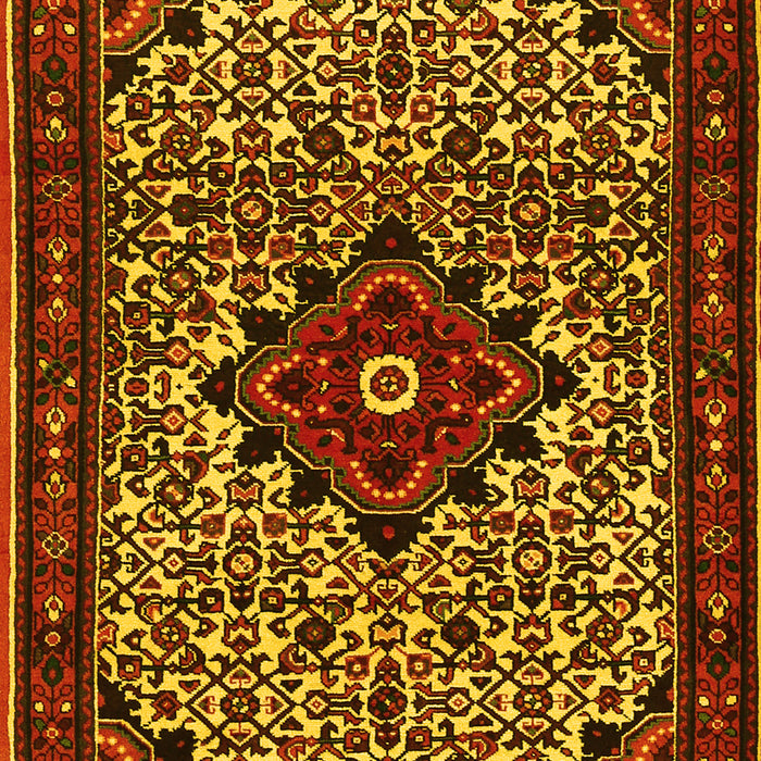 Machine Washable Persian Yellow Traditional Rug, wshtr2338yw