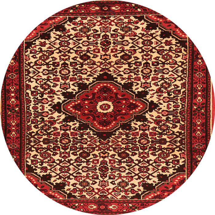 Square Persian Orange Traditional Rug, tr2338org