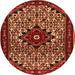 Square Persian Orange Traditional Rug, tr2338org
