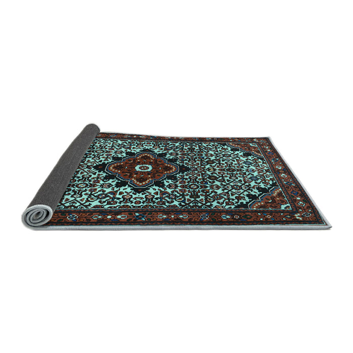 Sideview of Persian Light Blue Traditional Rug, tr2338lblu