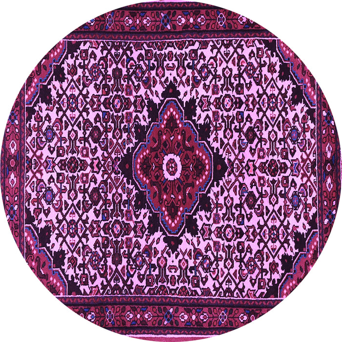 Round Persian Purple Traditional Rug, tr2338pur