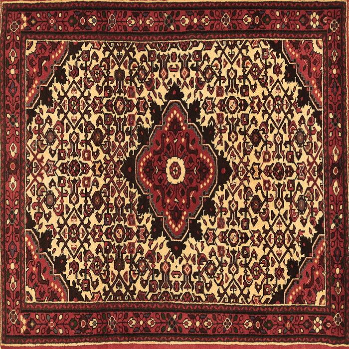 Square Machine Washable Persian Brown Traditional Rug, wshtr2338brn
