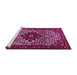 Sideview of Machine Washable Persian Pink Traditional Rug, wshtr2338pnk