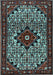 Machine Washable Persian Light Blue Traditional Rug, wshtr2338lblu