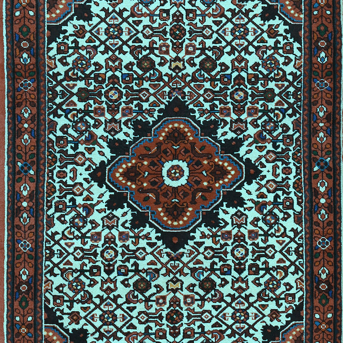 Machine Washable Persian Light Blue Traditional Rug, wshtr2338lblu