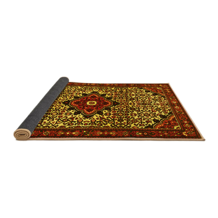 Sideview of Persian Yellow Traditional Rug, tr2338yw
