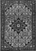 Serging Thickness of Machine Washable Persian Gray Traditional Rug, wshtr2338gry